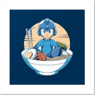 Blue Robot Ramen Posters and Art